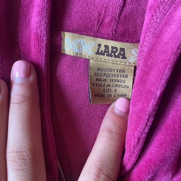Pink velour track suit jacket y2k - Picture 2 of 3